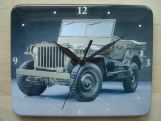 Wanduhr 20x25cm Jeep US Army