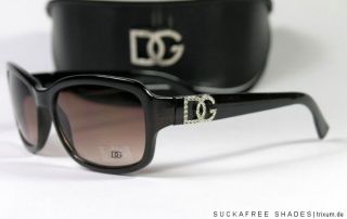 DG Eyewear® Damen & Retro Design Sonnenbrille Medium Rahmen Bling