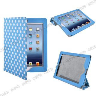 Polka Dot Kunstleder Tasche Für Apple iPad 2 iPad 3 Case Cover Hülle