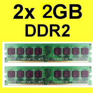 DDR2 2GB x2 4GB RAM Speicher Arbeitsspeicher 800 PC6400