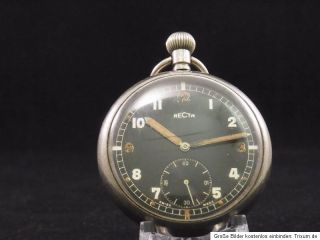 Militär Taschenuhr RECTA Weltkrieg BRITISH Military Pocket watch