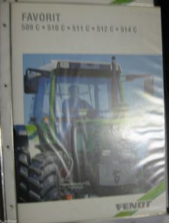 Landmaschinen Prospekt/KATALOG Traktor FENDT Favorit 509C 510C 511C