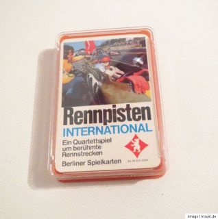 Rennpisten International, Berliner Spielkarten, altes Quartettspiel