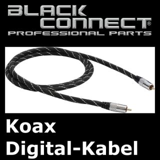 Black Connect Koaxial Digitalkabel Koax Kabel 1,5m