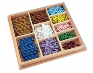Perlenmaterial zur Multiplikation   Montessori Material