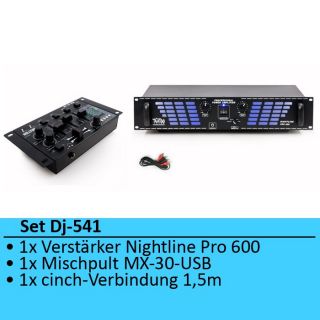 LUXUS PA DJ System 1800 Watt Verstärker USB Mischpult +