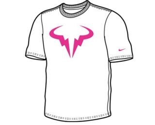 NIKE, Nadal Rush & Crush Graphic Tee, weiss/pink, Gr.L