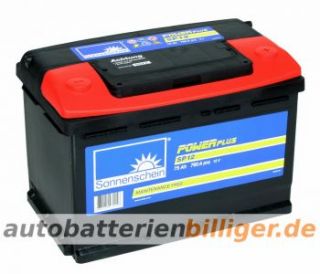 Sonnenschein Power Plus SP12 75Ah Autobatterie Starterbatterie