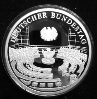 Silbermünze 50 Jahre BRD 999er Deutscher Bundestag 1993 1QN559