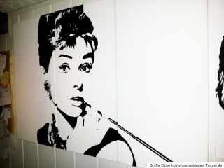Audrey Hepburn Bild Pop Art Gemälde 80 x120cm leinwand no poster