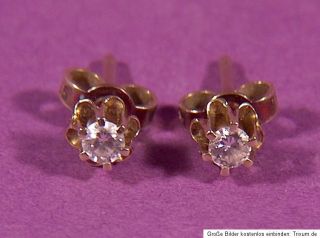 Brillant Diamant Ohrstecker Ohrringe 14K 585 Gold