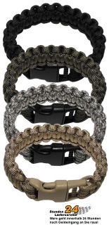 Armband Trekking Überlebens Bracelet 550 2,3cm S, M, L