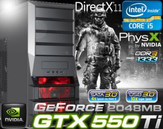 Gamer PC Intel I5 2500 K @ 4x4.200 Mhz GTX 550 2048 MB