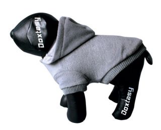 Polarfleece Jacke mit Kapuze *Grey* Hund/Kleidung