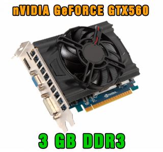 nVidia GeForce GTX560 3 GB DDR3 PC Grafikkarte VGA DVI HDMI PCI