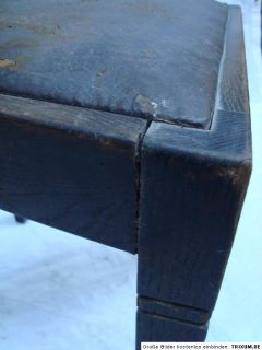 Stühle Antik 4 Stück Dachbodenfund unrestauriert Leder und Eiche