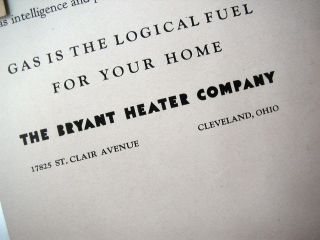 1936 BRYANT Gas Boilers Heating Furnace A/C Product Catalog