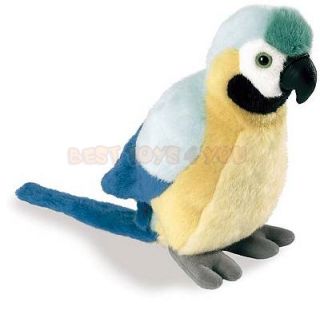 Vogel 28 cm Papagei blau/gelb Macaw