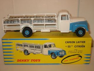 French Dinky No: 586 Citroen Camion Laitier 55 Milk Truck   (Scarce