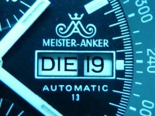 Vintage MEISTER ANKER Automatic 13 Herrenchronograph