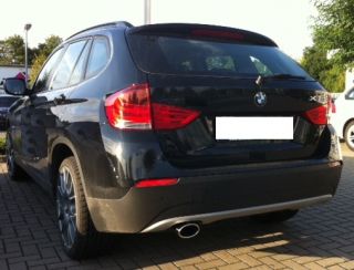 Auspuffblende Endrohr f. BMW X1 E84 * CHROM LOOK * EDELSTAHL * OVAL