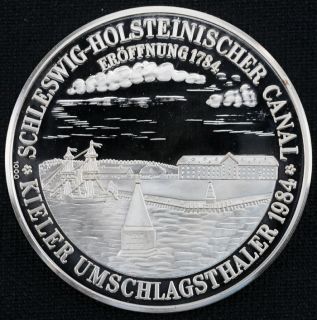 Silbermuenze Feinsilber Sammlermuenze Kieler Umschlagsthaler 1984 c589