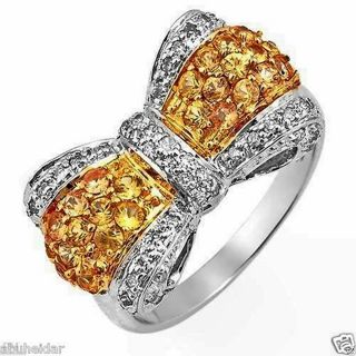 Saphir & Diamanten Ring aus 14k, 585/000 Weiß Gold **NEU**
