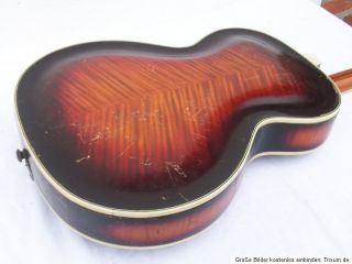 Gitarre Halbresonanz Vintage Markneukirchen Perl Gold um 1960
