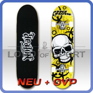NO FEAR Skateboard 608Z Komplettboard Yellow Skull