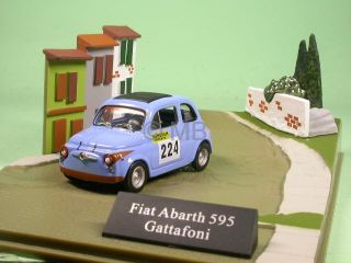 Fiat 500 Abarth 595 Gattafoni Modellauto Diorama Altaya 143