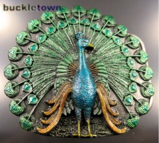 Buckle radschlagender Pfau Gürtelschnalle NEU Peacock