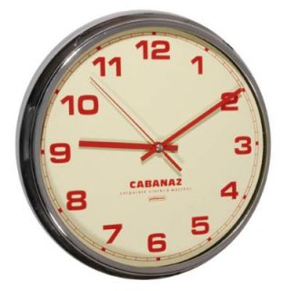 Cabanaz   Retro Wanduhr Uhr, Ø 30cm, in Vanille