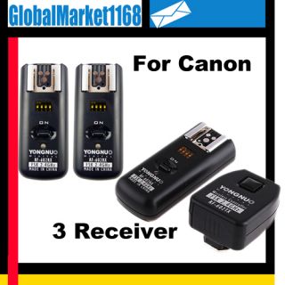 Yongnuo RF 602 wireless flash trigger w 3PC receivers for Canon 7D 5D
