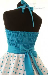 Süßes 50er Tanz Kleid f. Petticoat n. Maß Rockabilly