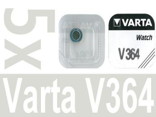 Stück Varta V 364 Knopfzelle Batterie V364 SR621SW SR60 LR60 5x