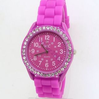 Neu Mode 8 Farben Quarz Damen Herren Kinder Uhr Armbanduhr
