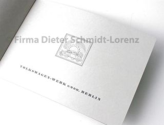 VW Brezel Käfer Transart Prospekt 25 Jahre alt  wunderschön
