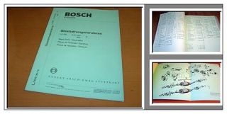 Bosch LJ/GG0101302G Generator Ersatzteilliste 1968
