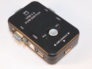 2port KVM Switch VGA+USB Anschluss #h617
