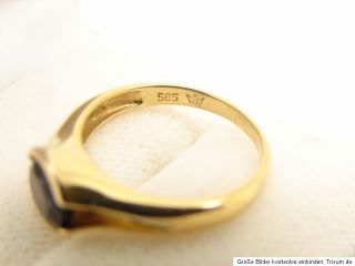 Gold Ring 585 Gold 14kt mit Granat Stein Goldschmuck Schmuck