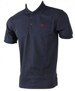 Fjäll RävenCrowley Piqué ShirtPoloshirt,T Shirt, blue black, M/L