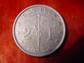 Fr. 2 Franc Belgien Belgique Bon Pour 1923 659