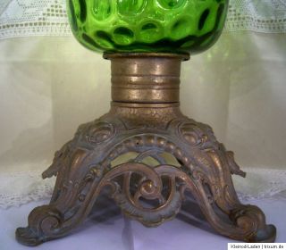 Jugendstil Bowle Gefäß Nuppen Glas Metall Adler mit Krone um 1900