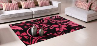 Modern Teppich Pink Rose in 3 Größen erhältlich handgearbeitet