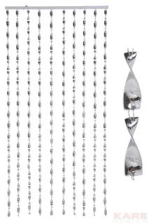 Perlenvorhang Türvorhang Twister silber 180x90 Vorhang