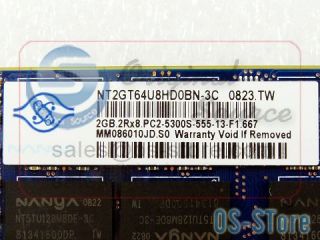 Nanya DDR2 PC2 5300s 667 Laptop RAM 2GB NT2GT64U8HD0BN