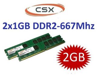 2x 1GB  2GB RAM Speicher DDR2 PC2 5300 667Mhz 240pin