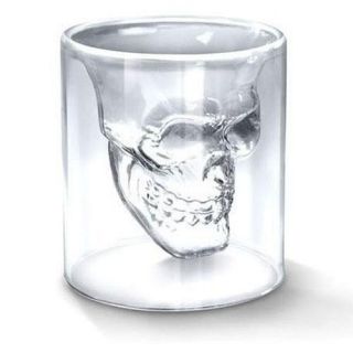 Crystal Skull Head Vodka Shot Glass Drinking Ware Home Bar Cup Mug 2.5