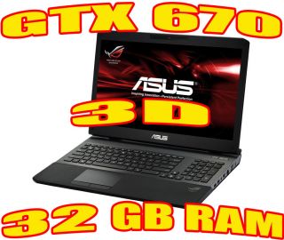 ASUS R O G 3D GAMER G75VX 256GB SSD 1000GB HD 32GB RAM Nvidia GTX670