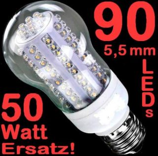 90 LED   Leuchte E27 4,5 Watt  50 Watt Glühbirnersatz
